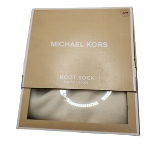 Michael Kors Ribbed Sock Fleece & Knit Vanilla Nwt Size S/M‎ Or L/XL